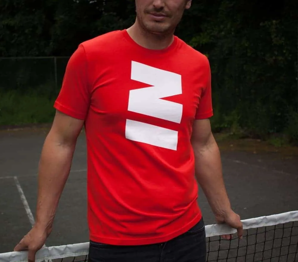 ON THE TOP | Tennis Inspired T-shirts IN Bright Red T-shirt