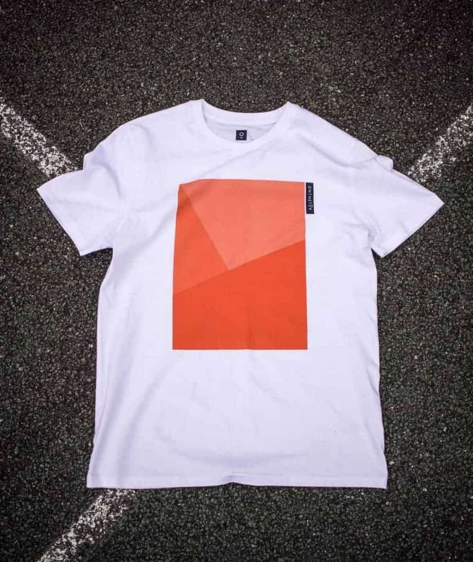 Geometric Tennis Clay Court White T-shirt