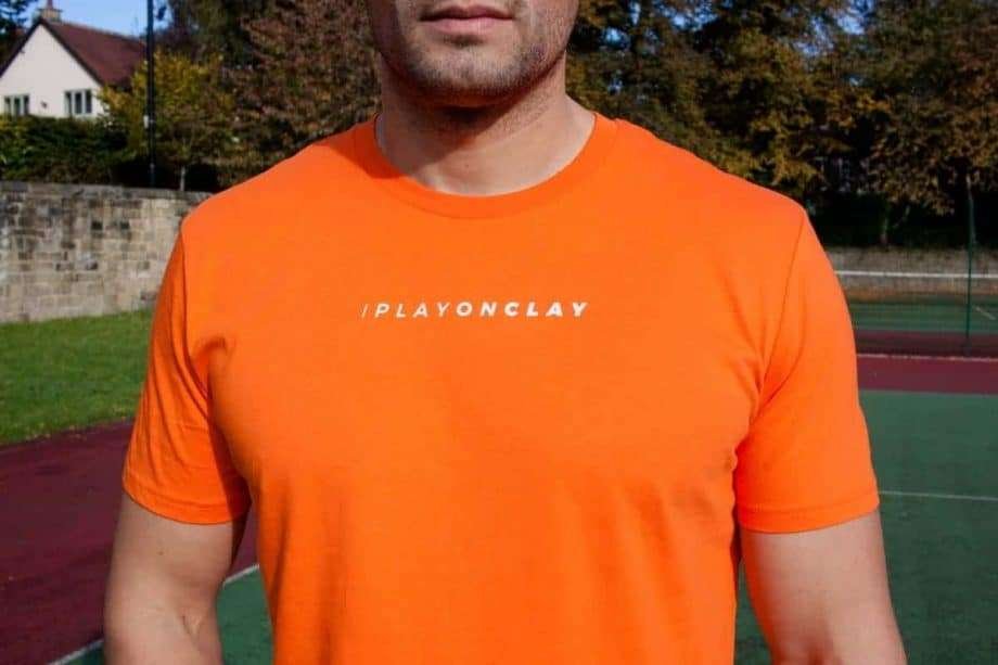 I Play On Clay Bright Orange T-shirt