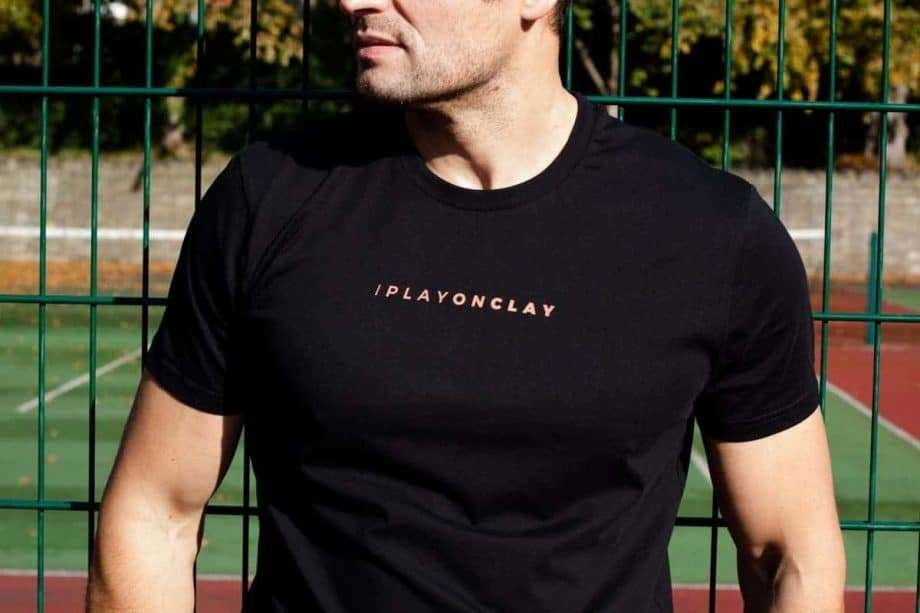 I Play On Clay Black T-shirt