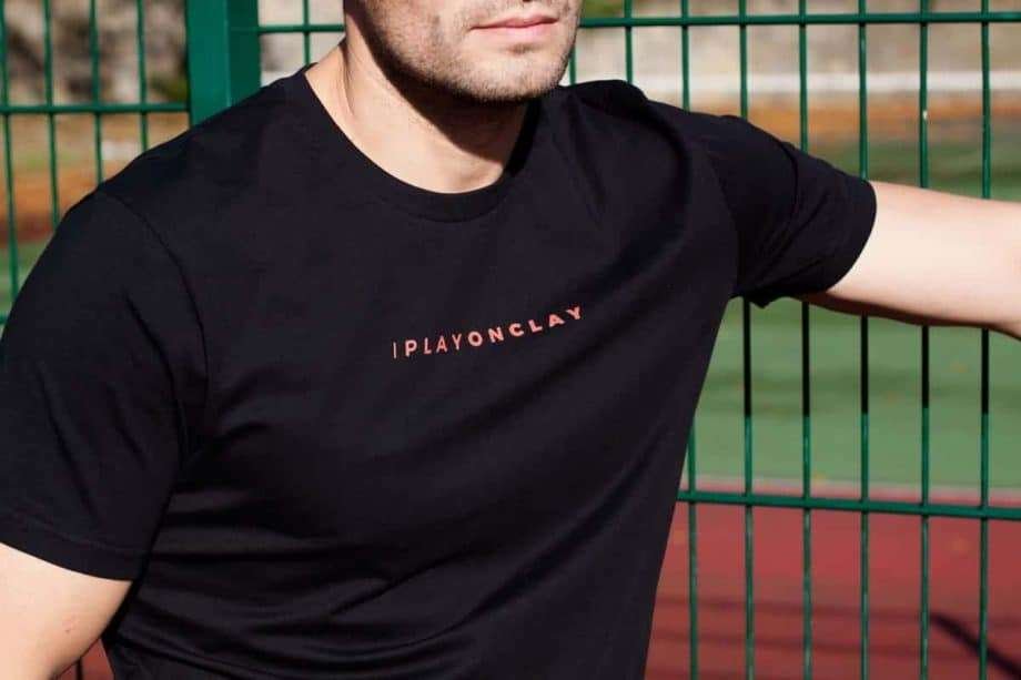 I Play On Clay Black T-shirt