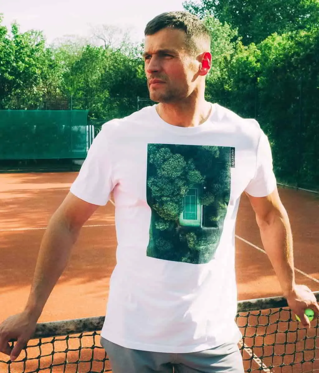 ON THE TOP | Tennis Inspired T-shirts Perfect Tennis Court White T-shirt