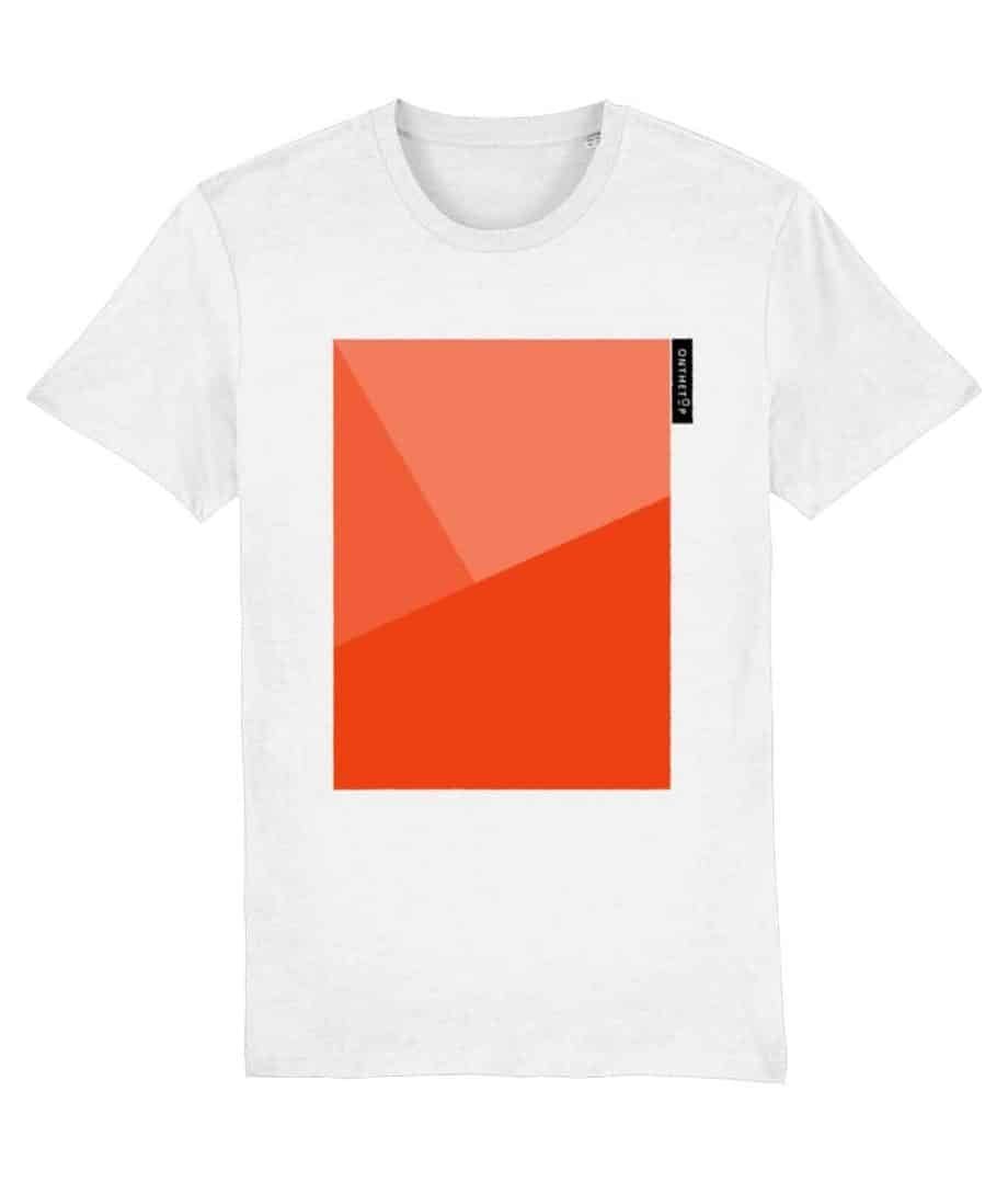 Geometric Tennis Clay Court White T-shirt