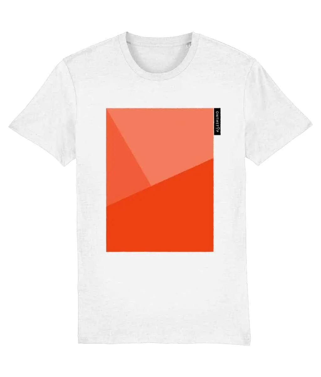 ON THE TOP | Tennis Inspired T-shirts Geometric Tennis Clay Court White T-shirt