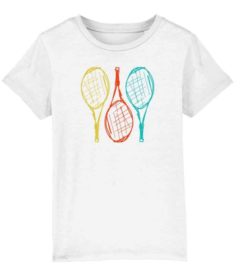 Kids Tennis Rackets White T-shirt