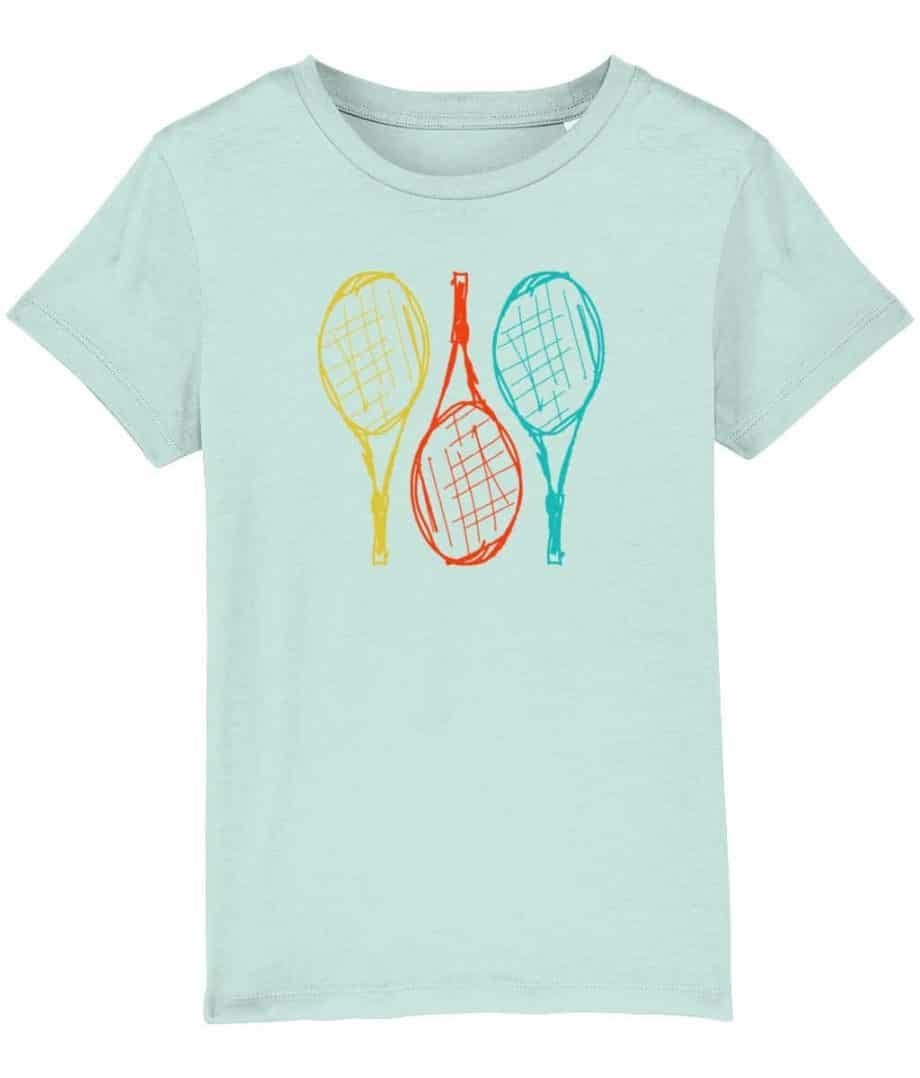 Kids Tennis Rackets Carribean Blue T-shirt