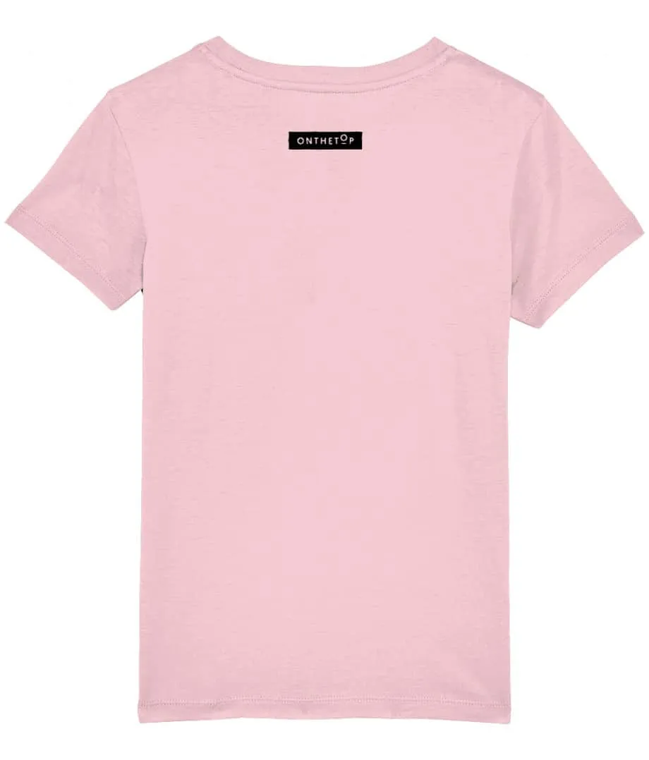 Kids Tennis Rackets Cotton Pink T-shirt