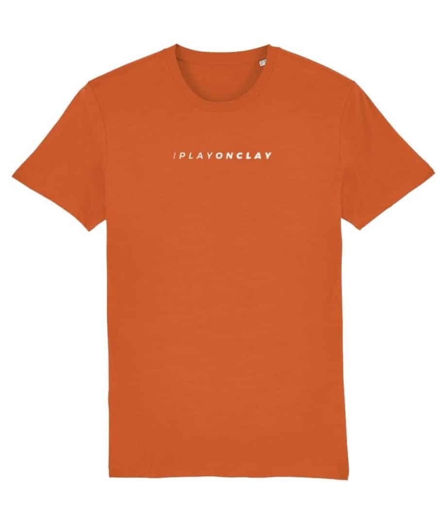 I Play On Clay Bright Orange T-shirt