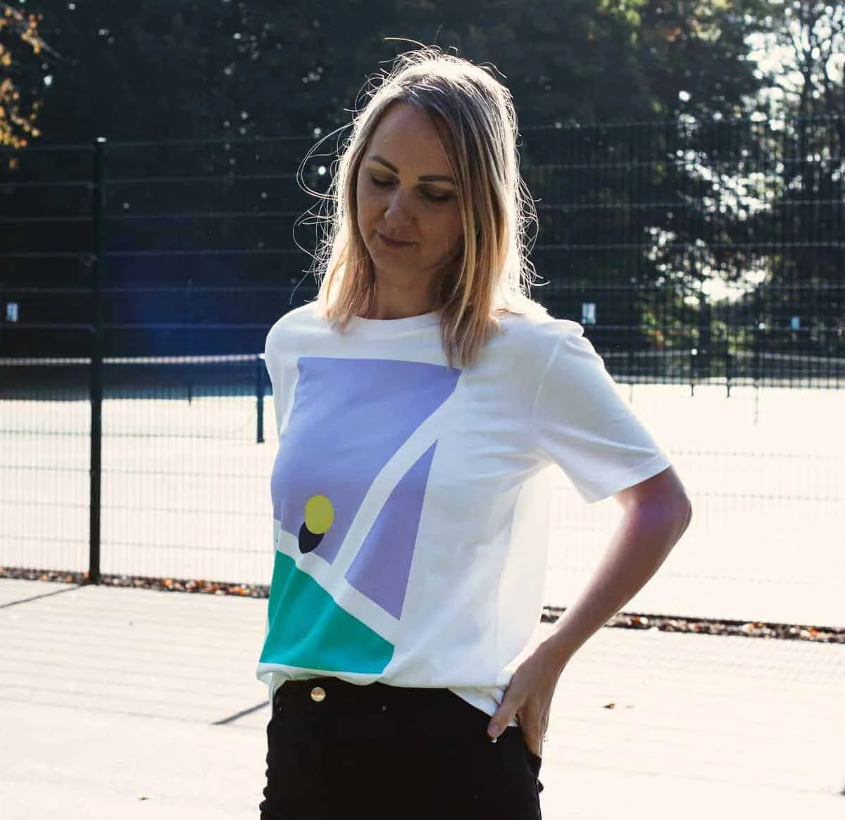 ON THE TOP | Tennis Inspired T-shirts Deuce Side In Tennis White T-shirt
