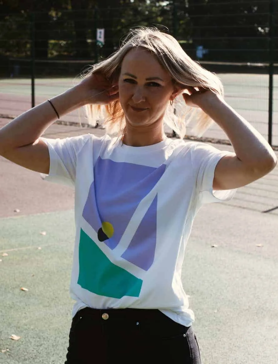 ON THE TOP | Tennis Inspired T-shirts Deuce Side In Tennis White T-shirt