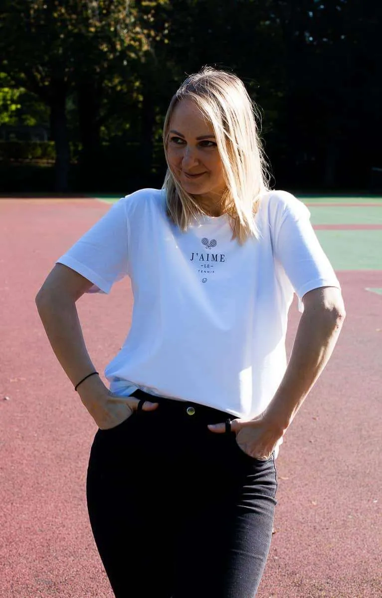 ON THE TOP | Tennis Inspired T-shirts I Love Tennis White T-Shirt