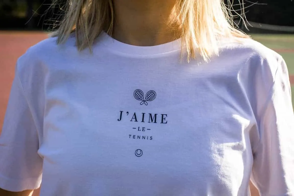 ON THE TOP | Tennis Inspired T-shirts I Love Tennis White T-Shirt