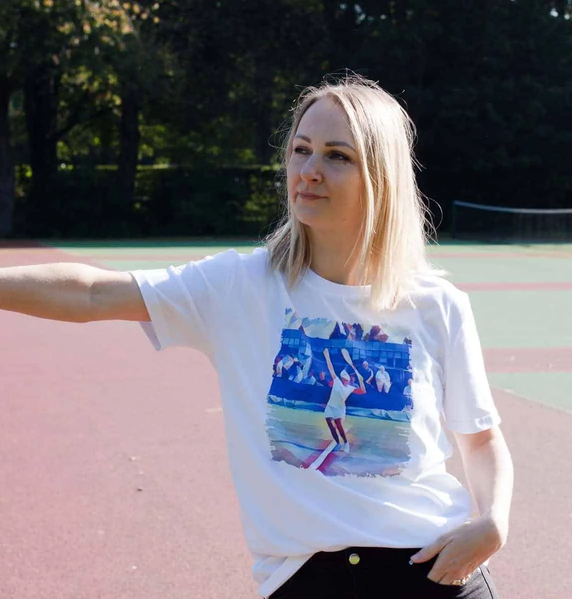ON THE TOP | Tennis Inspired T-shirts tennis serve white t-shirt