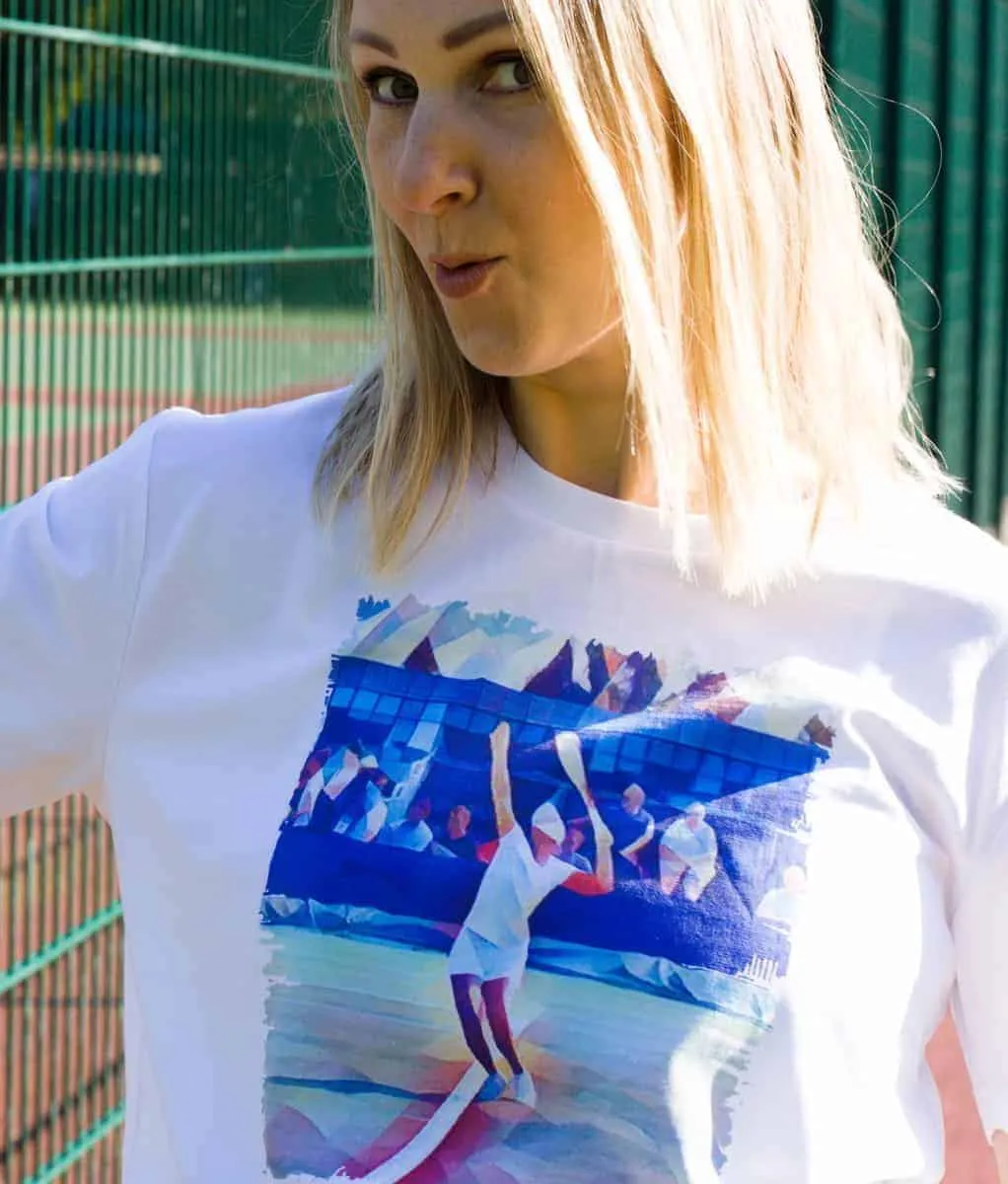 ON THE TOP | Tennis Inspired T-shirts tennis serve white t-shirt